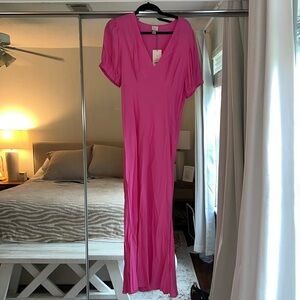 Hot pink maxi dress from target. New with tags